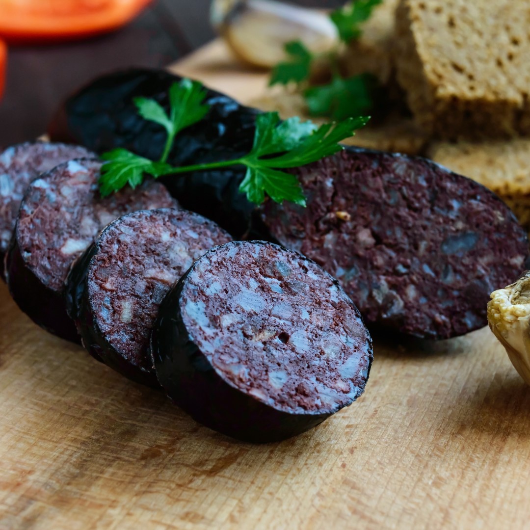 Boudin noir crémeux, chutney de pommes au Calvados